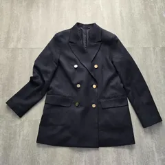 美品【Archive 】2022年　紺ブレ 金ボタン ダブルジャケット テーラードジャケット ネイビー レディース