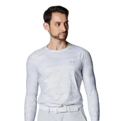 新品 [アンダーアーマー] UA Iso-chill LS NV White Mod Gray S