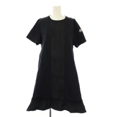 モンクレール MONCLER ABITO カットソーワンピース 半袖 ひざ丈 S 黒 E10938551800 /KH