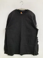 Carhartt カーハート Tシャツ/カットソー S ブラック 無地 ブランドロゴ ミドル丈 長袖 クルーネック(丸首)