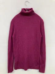 UNIQLO ユニクロ ニット/セーター XL パープル 無地 ミドル丈 長袖 タートルネック/ハイネック