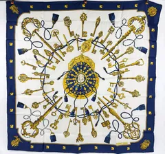 【中古】HERMES エルメス カレ90 スカーフ シルク マルチカラー ヴィンテージ レディース【中古美品】HIBUOCHI VINTAGE HBOC260303A09