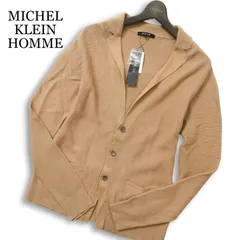 【新品 未使用】 MICHEL KLEIN HOMME ミッシェルクラン オム 麻 リネン★ ニット ジャケット カーディガン Sz.48 メンズのサムネイル