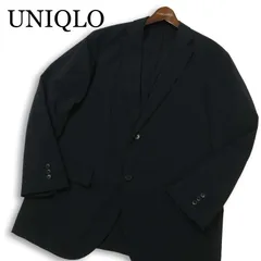 UNIQLO ユニクロ 春夏 SLIM FIT 感動ジャケット★ アンコン テーラード ジャケット Sz.XL メンズ 黒 大きいサイズ