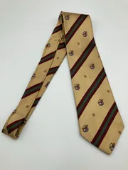 DAKS ダックス ネクタイ ベージュ ストライプ柄 ブランドロゴ