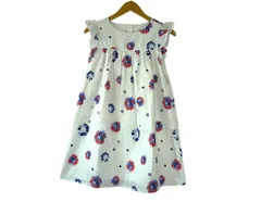 k05250501070　GAP　L(10)　白×紺×ピンク　130サイズ程度　ワンピース or ドレス　ワンピース　春夏