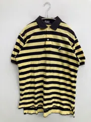 Polo by Ralph Lauren ポロバイラルフローレン ポロシャツ 170 イエロー ボーダー柄 ワンポイント 半袖