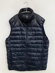 UNIQLO ユニクロ ダウンベスト M ネイビー ナイロン 無地 キルティング フードなし