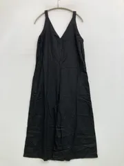 UNIQLO ユニクロ サロペット/オーバーオール S ブラック フルレングス リネン・麻