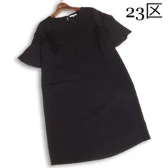 23区 Applaudir アプロディール 春夏★ フレアスリーブ ワンピース Sz.38 レディース 黒 オケージョン セミフォーマル
