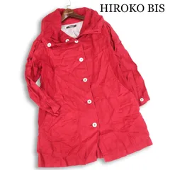 HIROKO BIS ヒロコビス ヒロココシノ 春夏★ 麻100％ リネン スタンドカラー スプリング コート Sz.11 レディース