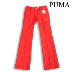 【新品 未使用】 PUMA GOLF プーマ ゴルフ 通年 ロゴ刺繍♪ ストレッチ カーゴ スラックス パンツ Sz.M　レディース