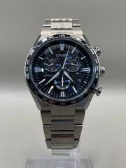 [美品] CITIZEN ATTESA ECO DRIVE シチズン　アテッサ　デイト　エコドライブ　E660-007C801ブラック系文字盤　チタン