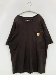 Carhartt カーハート Tシャツ/カットソー M ブラック 無地 ワンポイント ミドル丈 半袖 クルーネック(丸首)