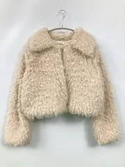 REDYAZEL レディアゼル ブルゾン F ベージュ ボア フェイクファー 無地 ショート丈 フードなし