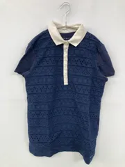 TOMMY HILFIGER トミーヒルフィガー ポロシャツ S/P ネイビー レース 刺繍 半袖