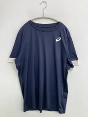 asics アシックス Tシャツ/カットソー L ネイビー