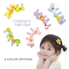 ヘアクリップ ベビー キッズ ヘアピン 花 ヘアアクセサリー かわいいキャンディカラー 花 リボン くま うさぎ カラフルデザイン 前髪クリップ 子供用  通園 通学 お出かけ 発表会 女の子 ギフト プレゼント【即納・送料無料】【-azk602-006-】
