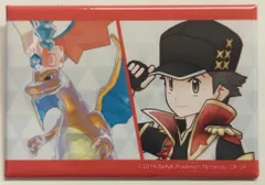 コシダカ 長方形缶バッジ/ポケモンマスターズEX×まねきねこ POKEMON MASTERS EX レッド(25アニバーサリー)&リザードン