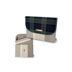 【新品】 [アットファースト] 診察券ケース 母子手帳 通帳ケース 「 ジャバラ マルチケース 」 保険証 お薬手帳 お薬手帳ケース 印鑑も入るポーチ 家計管理 ポーチ 母子手帳ケース 可愛い 通院ケース （ブラックウォッチ グリーン） AF7026 GN 0