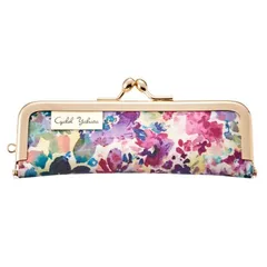 【新品】 がま口 印鑑ケース 朱肉付き かわいい おしゃれ 12mm 13.5mm LC 花柄 日本製 マジカルデイジー パープル 0