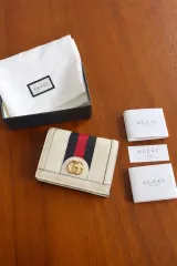 グッチ オフィディア 二つ折り財布 アイボリー フルセット