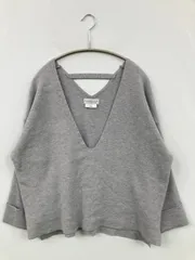 CIAOPANIC TYPY チャオパニックティピー ニット/セーター ONE グレー ウール・ニット 無地 ショート丈 長袖 Vネック