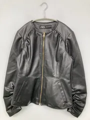 ZARA ザラ レザージャケット M ブラック