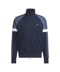 新品 ツイストニット カラーブロック フルジップ レトロ トラックジャケット