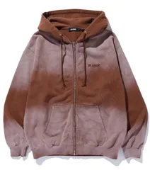 新品 ミストダイドジップアップフーデットスウェットシャツ MIST DYED ZIP UP HOODED SWEATSHIRT 101244012014 BROWN M