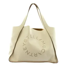 ステラマッカートニー STELLA McCARTNEY ステラロゴ トートバッグ ワンショルダーバッグ レザー ベージュ /KU
