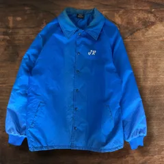 【80s〜90s USA製】 中綿コーチジャケット L 青 ワイドシルエット 古着