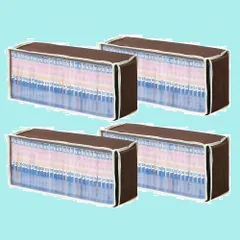 収納袋 収納ケース 収納ボックス 4枚組 コミック収納 漫画 収納 パッと見えるコミック収納袋 漫画本 クローゼット アイメディア(Aimedia) 本 コミック