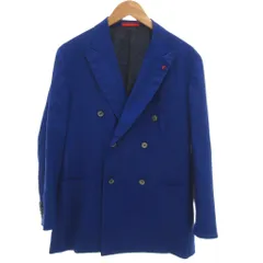 イザイア ISAIA テーラードジャケット ブレザー ダブルブレスト 長袖 52 青 ブルー /BSのサムネイル