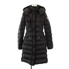 モンクレール MONCLER HERMINE ダウンコート フーディ ミドル丈 00 黒 B20934930005 /KH