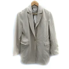 リエンダ rienda テーラードジャケット ミドル丈 シングルボタン 総裏地 S ライトベージュ /SM8