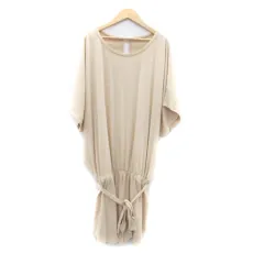 ロデオクラウンズワイドボウル RODEO CROWNS WIDE BOWL RCWB オールインワン コンビネゾン ラウンドネック 半袖 ショートパンツ 短パン M ベージュ /HO36