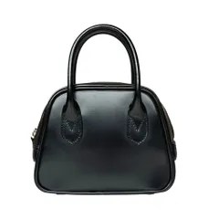 コムデギャルソン COMME des GARCONS 青山オリジナル 台形バッグ ハンドバッグ 牛革 無地 サイズ1 ブラックのサムネイル