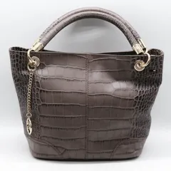 ランセル ハンドバッグ クロコ型押し 鞄 カバン ブランド レディース グレー LANCEL 【中古】のサムネイル