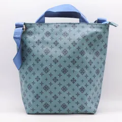 デイリーラシット トートバッグ ショルダーバッグ 鞄 カバン モノグラム ブランド レディース ブルー Daily russet 【中古】