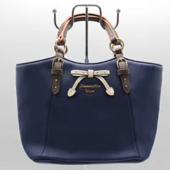 サマンサベガ ハンドバッグ ショルダーバッグ 2way 鞄 カバン ブランド レディース ネイビー Samantha Vega 【中古】