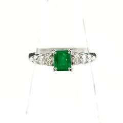 濃厚 天然エメラルド 1.731ct EMERALD プラチナ リング - メルカリ