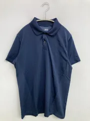 UNIQLO ユニクロ ポロシャツ M ネイビー 無地 ワンポイント 半袖