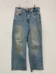 ZARA ザラ デニムパンツ EUR 36 USA 4 ブルー 無地 ワイド・ルーズ ストレート レギュラー ヴィンテージ フルレングス