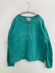 Reebok リーボック スウェット Large グリーン コットン 裏起毛 ブランドロゴ 刺繍 長袖