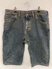 Lee リー デニムパンツ 34 ブルー ハーフ・ひざ丈 無地 ブランドロゴ スタンダード レギュラー ヴィンテージ