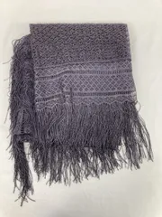 ストール/ショール パープル 無地 フリンジ