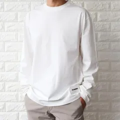 ジルサンダー プラス ロンT 長袖Tシャツ メンズ 1枚販売  ホワイト 白 JIL SANDER＋ ロゴ