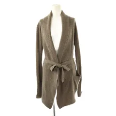 マルティニーク martinique ウール カシミヤ アンゴラ ニットカーディガン リボンベルト付き グレー /DF ■OS