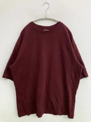 UNIQLO U ユニクロユー Tシャツ/カットソー XL レッド 無地 半袖 クルーネック(丸首)
